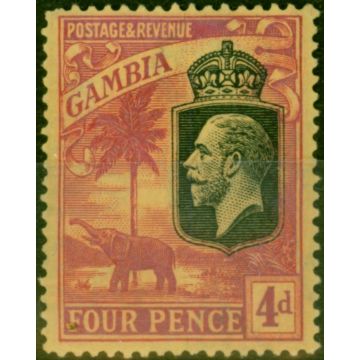 Gambia 1927 4d Red-Yellow SG129 Fine MM