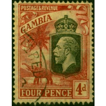 Gambia 1927 4d Red-Yellow SG129 Fine Used