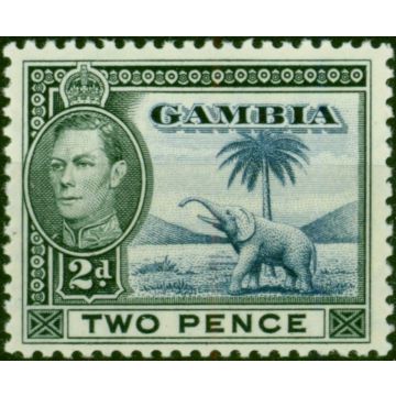 Gambia 1938 2d Blue & Black SG153 Good MNH 