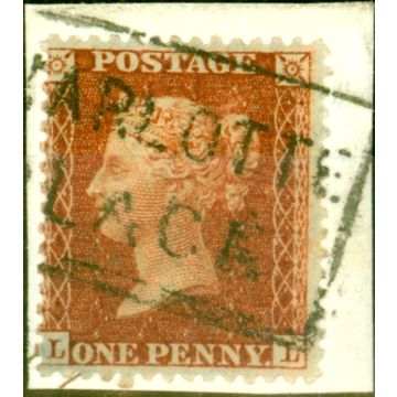 GB 1854 1d Red-Brown SG29 Fine Used 'Charlotte Place' Scottish Boxed Cancel