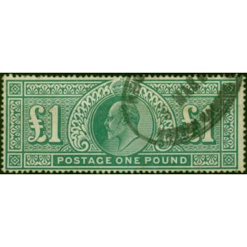 GB 1902 £1 Dull Blue-Green SG266 Fine Used
