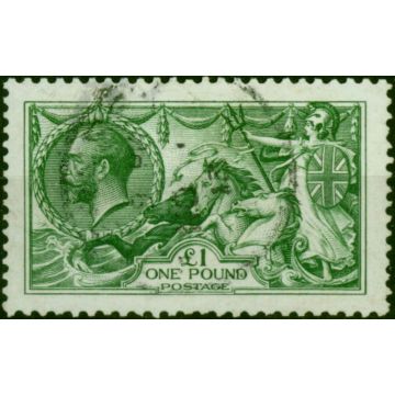 GB 1913 £1 Green SG403 V.F.U Being Nicely Centered with Rich Vivid Colour 