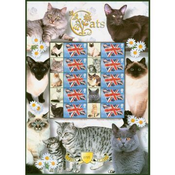 GB Smiler Sheet 2001 Cats 1st Ltd Edition