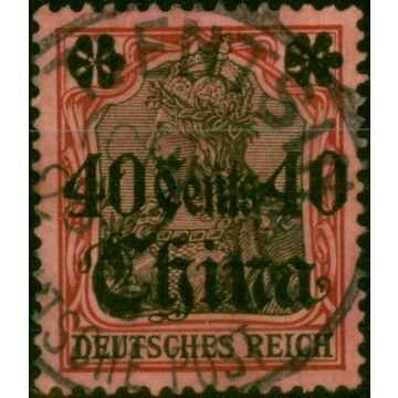 German P.O China 1905 40c on 80pf Black & Red on Rose SG51 Fine Used