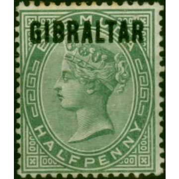 Gibraltar 1886 1/2d Dull Green SG1 Fine LMM 