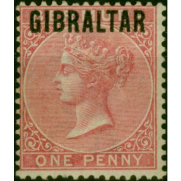 Gibraltar 1886 1d Rose-Red SG2 Fine Unused