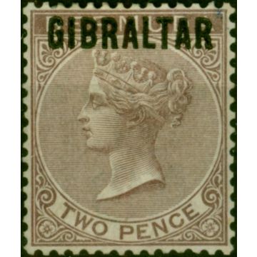Gibraltar 1886 2d Purple-Brown SG3 Fine & Fresh LMM 