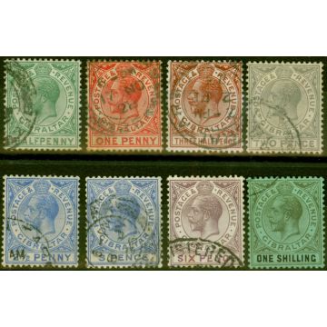 Gibraltar 1921-27 Set of 8 to 1s SG89-98 Fine Used