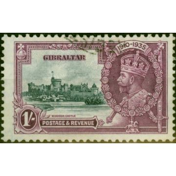 Gibraltar 1935 1s Slate & Purple SG117 Fine Used