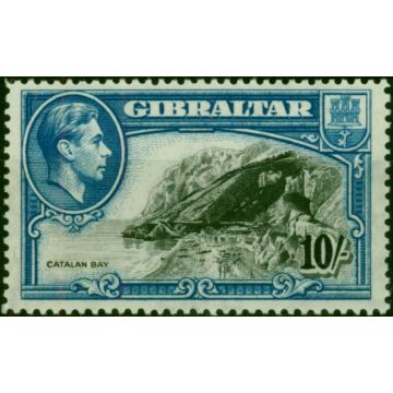 Gibraltar 1938 10s Black & Blue SG130 P.14 Fine LMM 