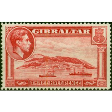 Gibraltar 1938 1 1/2d Carmine SG123 Fine LMM 