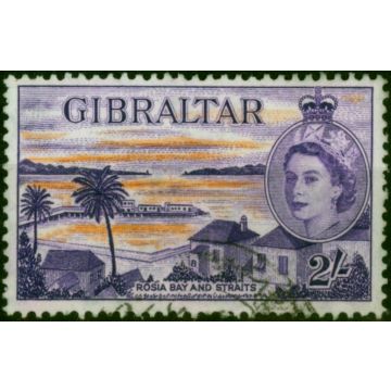 Gibraltar 1953 2s Orange & Reddish Violet SG155 Fine Used 