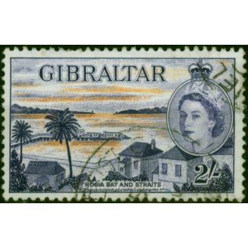 Gibraltar 1959 2s Orange & Violet SG155a Fine Used 