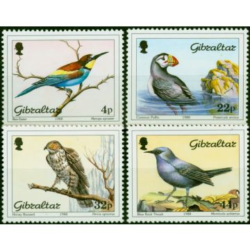 Gibraltar 1988 Birds Set of 4 SG596-599 V.F MNH 