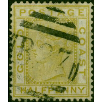 Gold Coast 1876 1/2d Olive-Yellow SG4 Good Used 