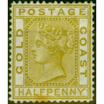 Gold Coast 1879 1/2d Olive-Yellow SG4 Ave Mtd Mint