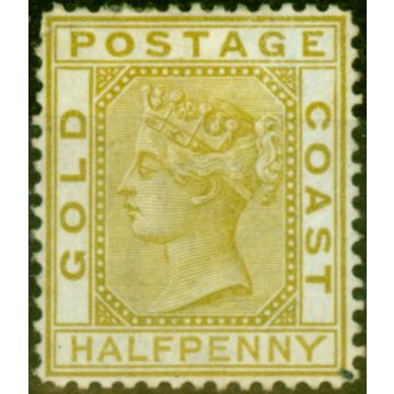Gold Coast 1879 1/2d Olive-Yellow SG4 Good Unused