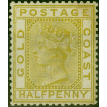 Gold Coast 1882 1/2d Olive-Yellow SG9 Fine & Fresh Unused
