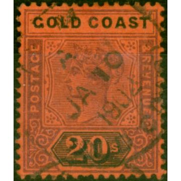 Gold Coast 1894 20s Dull Mauve & Black-Red SG25 Fine Used (2)