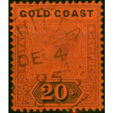 Gold Coast 1894 20s Dull Mauve & Black-Red SG25 Fine Used (5)