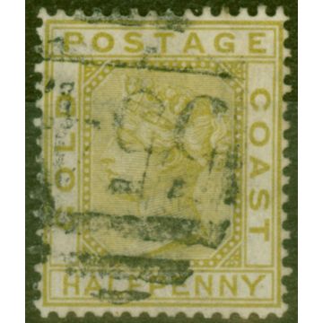 Gold Coast 1879 1/2d Olive-Yellow SG4 Good Used 