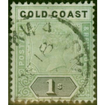 Gold Coast 1899 1s Green & Black SG31 Good Used