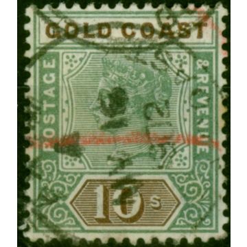 Gold Coast 1900 10s Green & Brown SG34 Good Used (3)