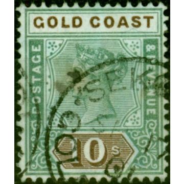 Gold Coast 1900 10s Green & Brown SG34 Very Fine Used