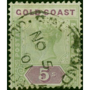 Gold Coast 1900 5s Green & Mauve SG33 Good Used