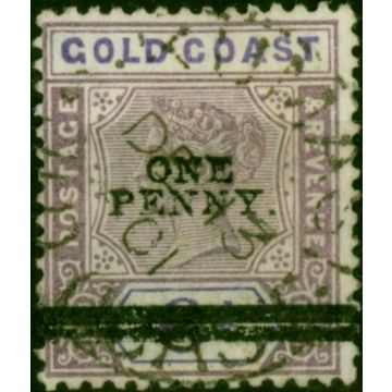 Gold Coast 1901 1d on 6d Dull Mauve & Violet SG36 Fine Used 