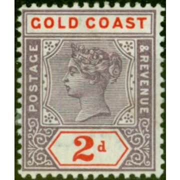 Gold Coast 1902 2d Dull Mauve & Orange-Red SG27b V.F Very Lightly Mtd Mint