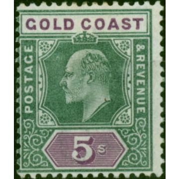 Gold Coast 1902 5s Green & Mauve SG46 Fine & Fresh LMM 