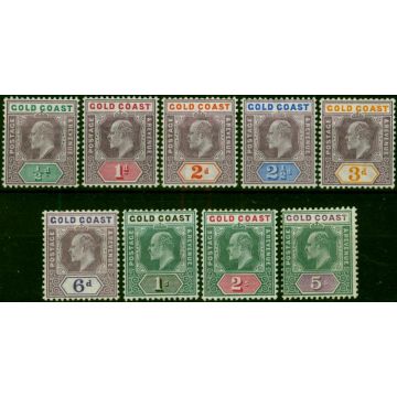 Gold Coast 1902 Set of 9 to 5s SG38-46 Fine MM