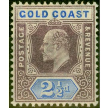 Gold Coast 1906 2 1/2d Dull Purple & Ultramarine SG52 Fine Lightly Mounted Mint