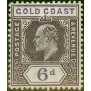 Gold Coast 1906 6d Dull Purple & Violet SG54 Fine Lightly Mtd Mint