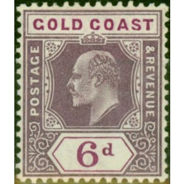 Gold Coast 1906 6d Dull Purple & Violet SG54a Chalk Fine MM