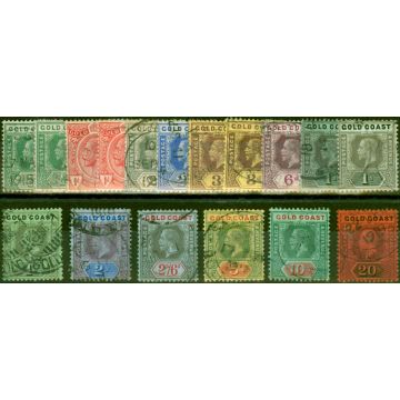 Gold Coast 1913-20 Extended Set of 17 SG71-84 Good to Fine Used