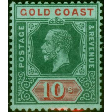 Gold Coast 1913 10s Green & Red-Green SG83 Fine MM 