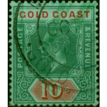 Gold Coast 1913 10s Green & Red-Green SG83 Fine Used
