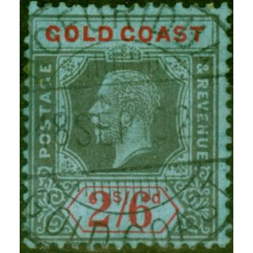 Gold Coast 1921 2s6d Black & Red-Blue SG81a Die II V.F.U