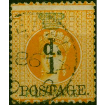 Grenada 1886 1d on 4d Orange SG39 Fine Used 