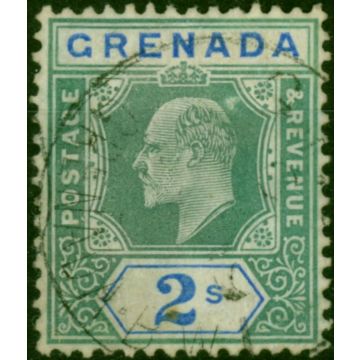 Grenada 1906 2s Green & Ultramarine SG74 Fine Used 