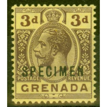 Grenada 1913 3d Purple-Yellow Specimen SG96s Fine & Fresh Mtd Mint 