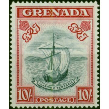 Grenada 1944 10s Slate-Blue & Carmine-Lake SG163d P.14 Wide V.F MNH 