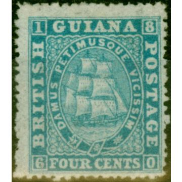 British Guiana 1875 4c Bright Blue SG109Var with Watermark P.15 Good Mtd Mint