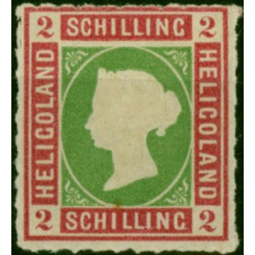 Heligoland 1867 2sch Rose & Grass Green SG3 Good MM 