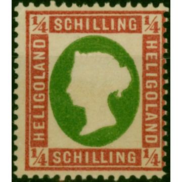 Heligoland 1873 1/4sch Error Green & Rose SG5a Fine & Fresh LMM 