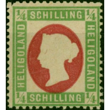 Heligoland 1873 1/4sch Rose & Green SG5 Fine Unused 