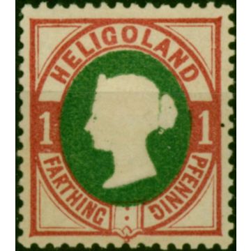 Heligoland 1875 1pf (1/4d) Deep Green & Rose SG10 Fine MM 