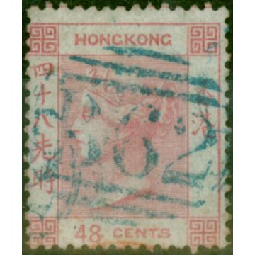 Hong Kong 1862 48c Rose SG6 Good Used 